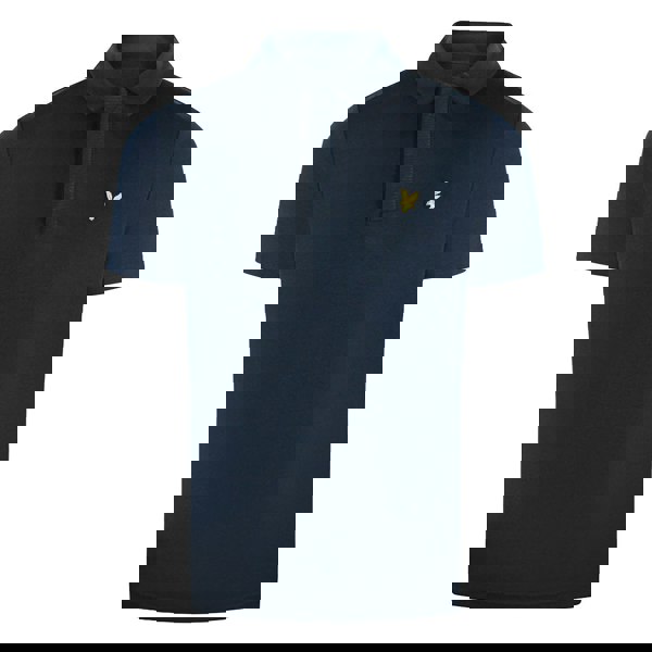 Lyle & Scott Textured Navy Blue Polo Shirt