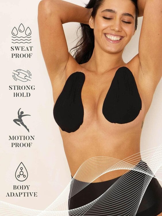 Perky Pear Original Lift & Shape Boob Tape BLACK-A-H cups