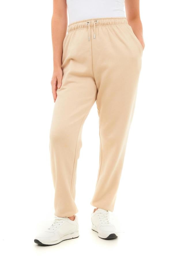 Smart Living Basic Womens Cuffed Hem Jogger - Stone