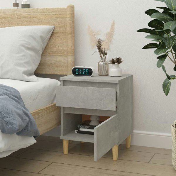 Berkfield Bedside Cabinet Concrete Grey 40x35x50 cm