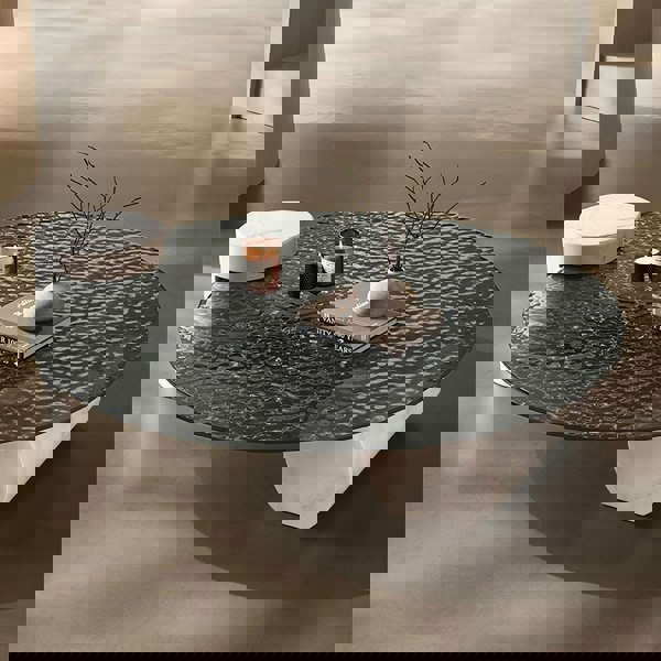 Yetta Art Deco Coffee Table, Black Glass-Ritconcept-Rit Concept