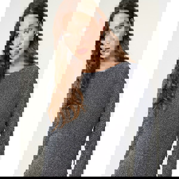 Blue Vanilla Glitter Mini Dress With Back Tie