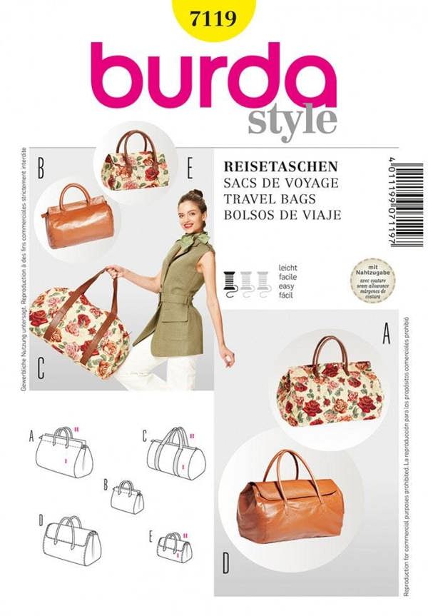 Burda Sewing Pattern 7119 Bags - Easy