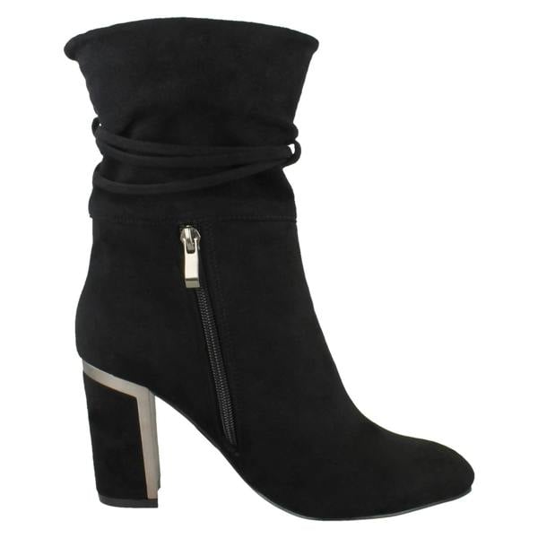 Spot On Ladies Spot On Tassel Trim Calf Boots