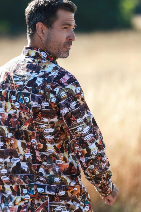 GLADIATOR ARENA TENCEL PRINT SHIRT - WARRIOR'S CHOICE - Claudio Lugli Shirts