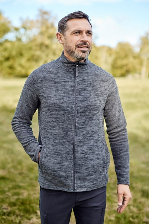 Mountain Warehouse Mens Snowdon II Full Zip Fleece Jacket - Charcoal