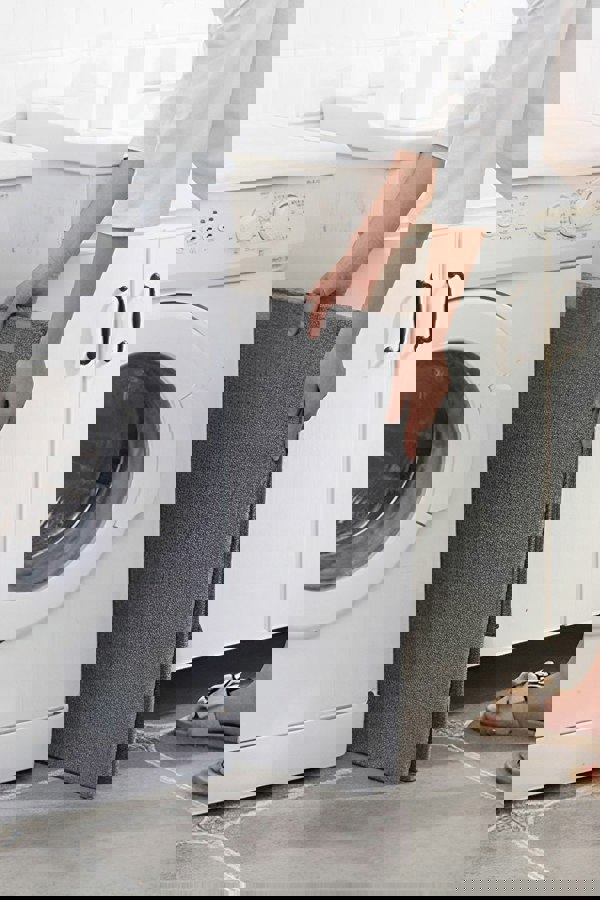 Living and Home 100L Cotton Laundry Baskets Foldable Waterproof Laundry Hamper with Lid 63cmH Home Laundry Baskets Laundry Grey