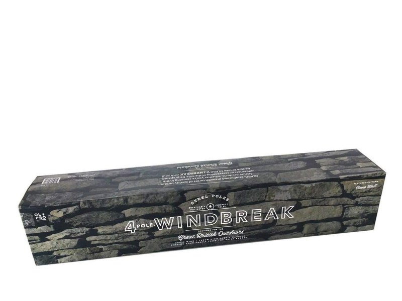 Stone Wall 4 Pole Compact Windbreak Steel Poles OLPRO