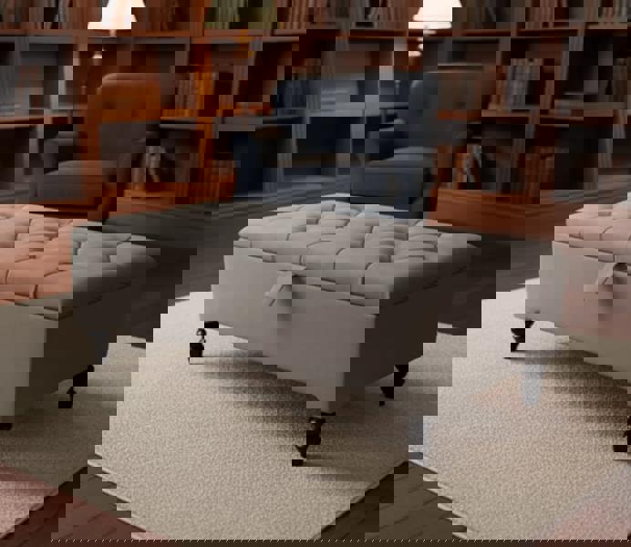 velvet storage ottoman bench with hidden storage UK - ISTOOLS