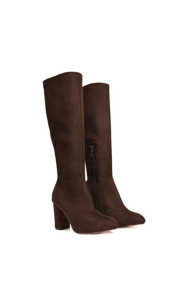XY LONDON High Block Heel Knee High Boots