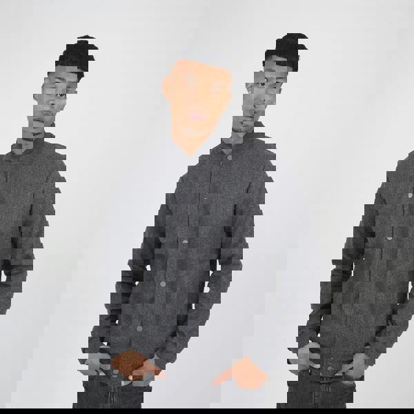 Brave Soul Charcoal Bomber Style Jacket - Charcoal Image 4