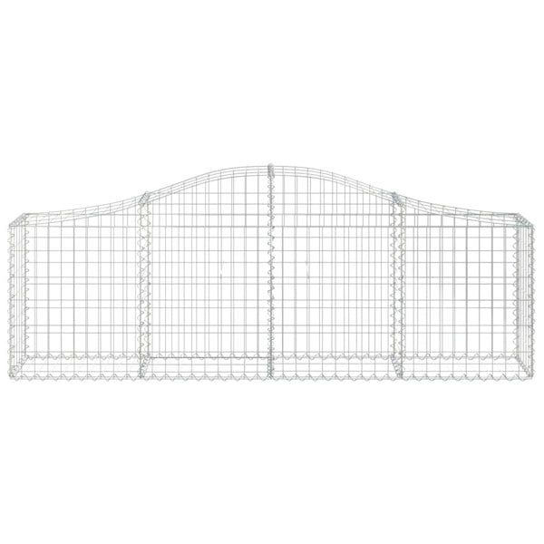 Berkfield Arched Gabion Baskets 2 pcs 200x30x60/80 cm Galvanised Iron