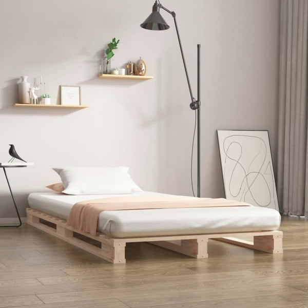Berkfield Pallet Bed 75x190 cm Small Single Solid Wood Pine
