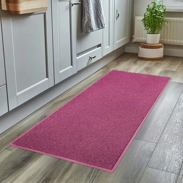 Nicoman Spaghetti Kitchen Hallway Washable Runner 150cm x 60cm - Pink