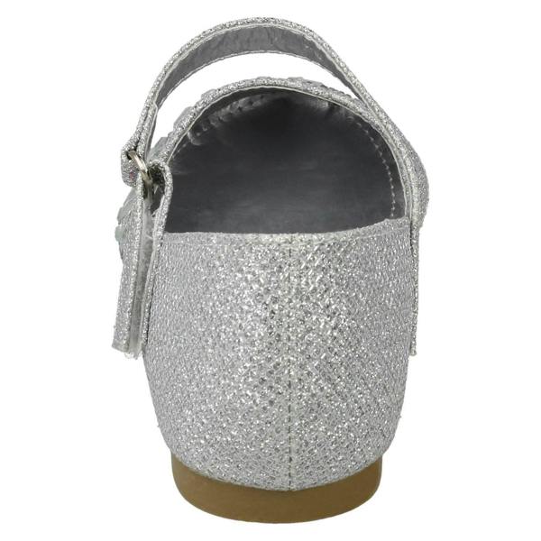 Spot On Girls Spot On Hook & Loop Bar Strap Diamante Ballerinas H2484
