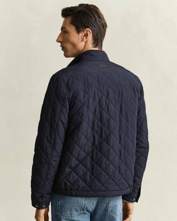 GANT Mens Quilted Jacket - 433 Evening Blue | CHO | Designer Mens Quilted Jackets