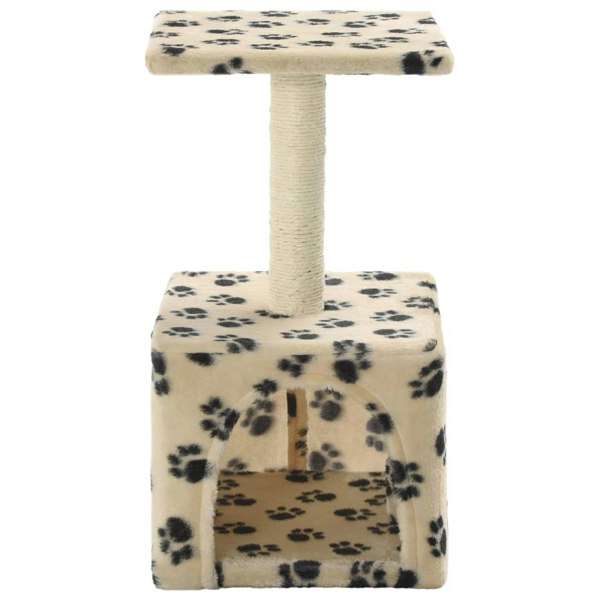 Berkfield Cat Tree with Sisal Scratching Post 55 cm Beige Paw Print