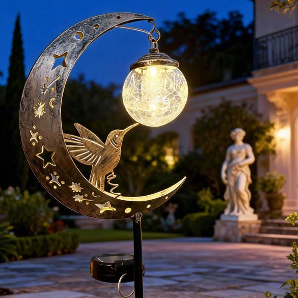 Leaper Solar-powered Hummingbird Ground Spike Light
