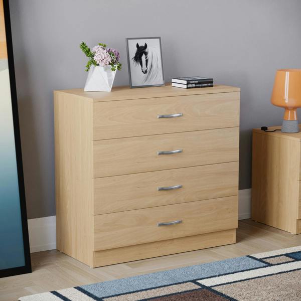 Vida Designs Riano 4 Drawer Chest, Black