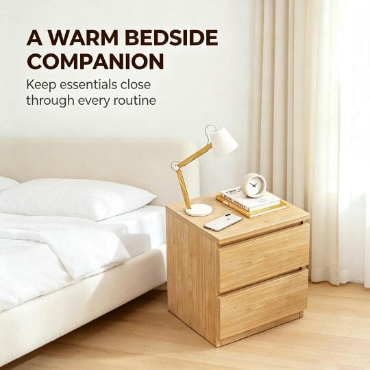 Havendro Modern Bedside Table Drawers Cabinet Bedroom Furniture Storage Nightstand Shelf