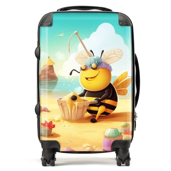 Warren Reed Bumblebee On A Beach Holiday Suitcase