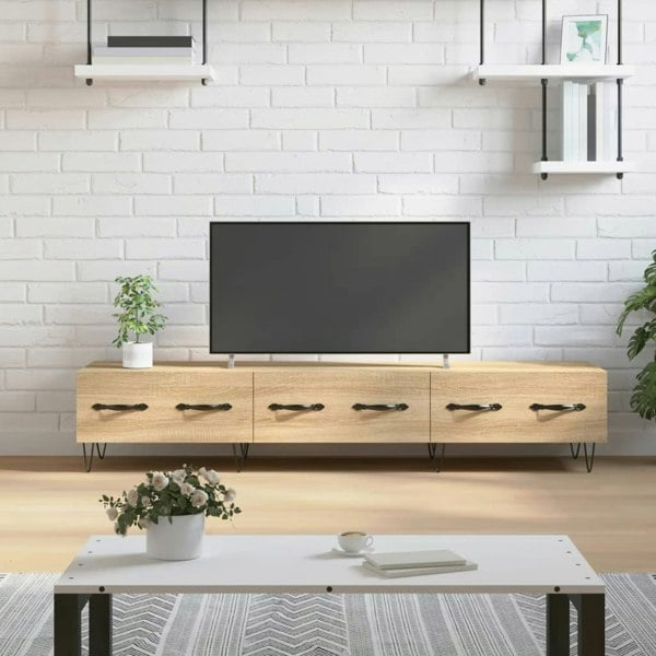 Berkfield TV Cabinet Sonoma Oak 150x36x30 cm Engineered Wood