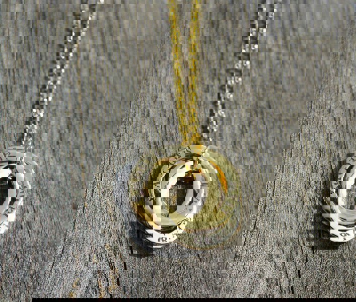 Mother's Day Gold Personalised Ring Necklace - MYLEE London