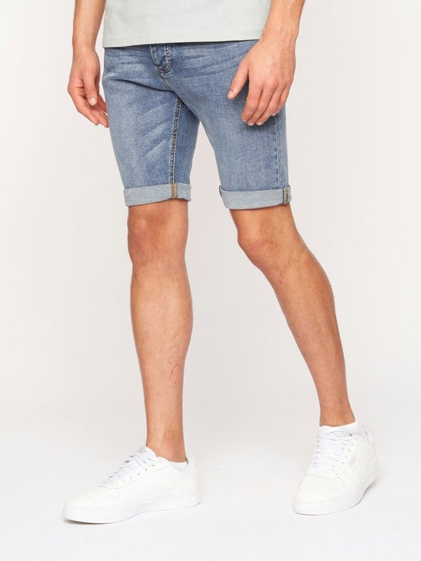 Crosshatch Reestier Denim Shorts Light Wash