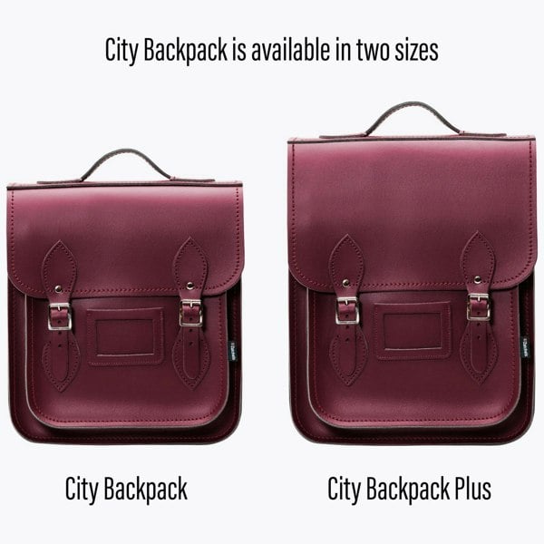 Zatchels Handmade Leather City Backpack - Marsala Red
