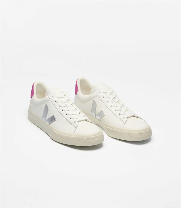 Veja Campo Leather Women's White/Silver/UltraViolet Trainers