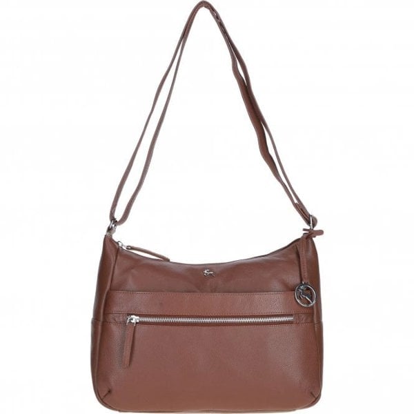 Ashwood Real Leather Shoulder Bag with Zip & Magnetic Pocket: Meath