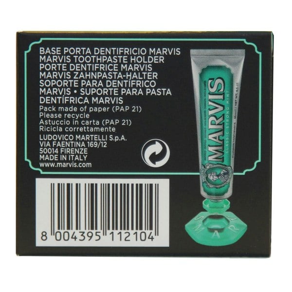 Marvis Green Toothpaste Holder for Classic Mint Toothpaste