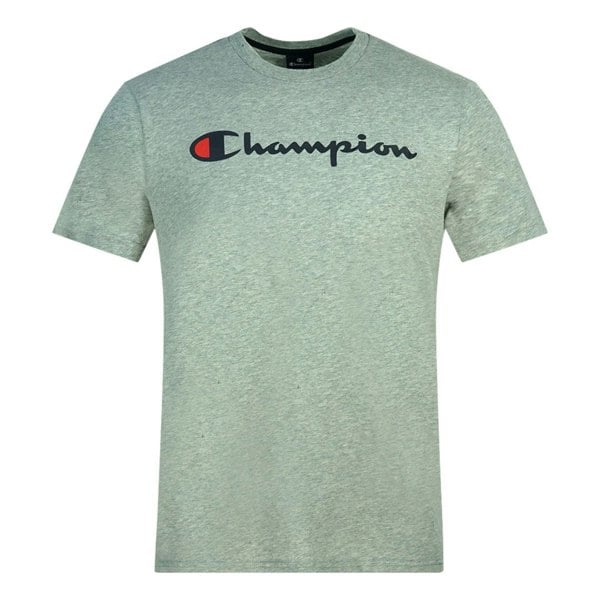 Champion Classic Script Logo T-Shirt - Grey