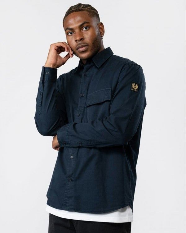 Belstaff Scale Mens Shirt - Dark Ink