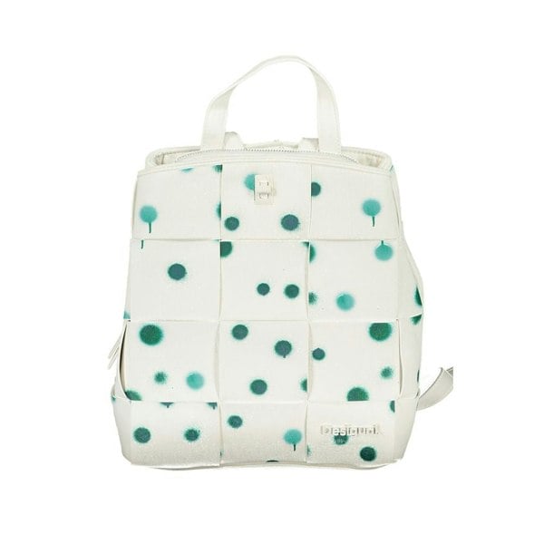 Desigual Women's Backpack with Teal Dot Spray Design