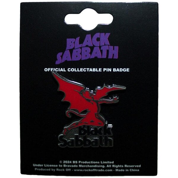 Paradiso Clothing Black Sabbath Band Logo and Daemon Pin Badge