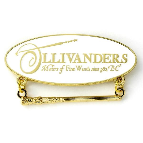 Harry Potter Diagon Alley Christmas Card with Olivanders sign Pin Badge (Pack of 6)