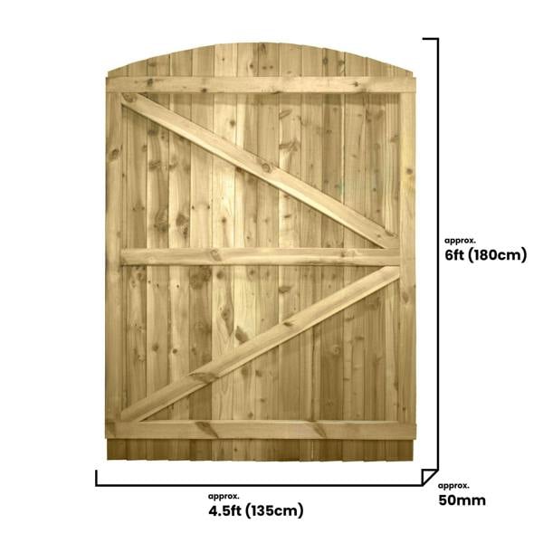 gate feather edge fully framed arch top [h.1800 x w.1350] 10