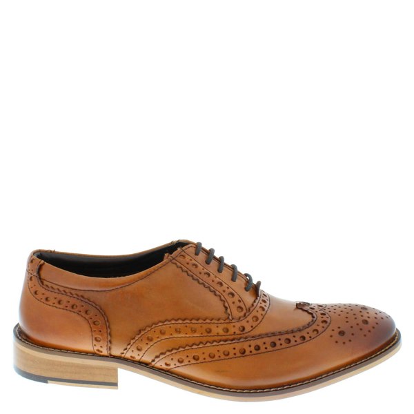 Herbert Frank Enfield Mens Leather Lace Up Wingtip Formal Gatsby Evening Brogue Shoes