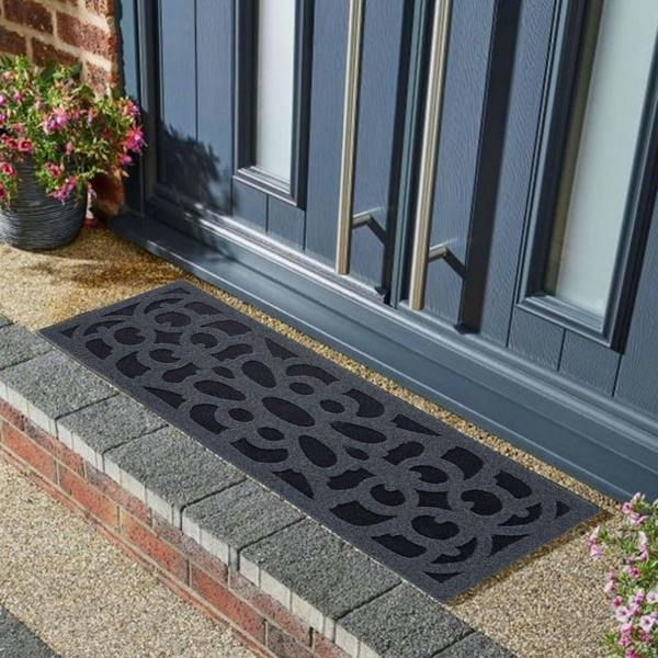 Nicoman Victorian Style Eco-Friendly Rubber Step Mat - Grey