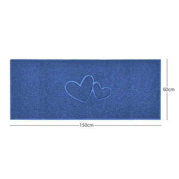 Nicoman "Double Heart" Embossed Loofah Textured Spaghetti Doormat
