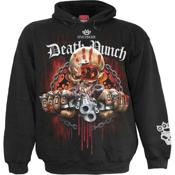 Spiral Direct Unisex Adult Assassin Five Finger Death Punch Hoodie - Black