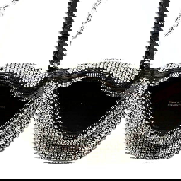 Alexander Wang rhinestone crossbody bag in black and silver