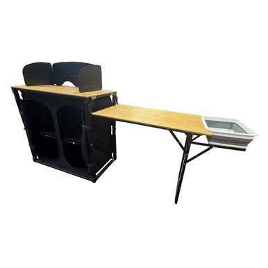 OLPRO Bamboo Camp Kitchen with side Table