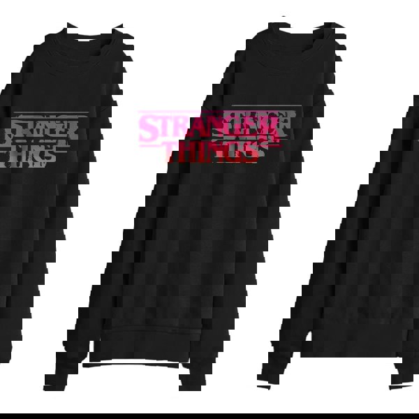 Stranger Things Kids Sunset Logo Sweatshirt - Black