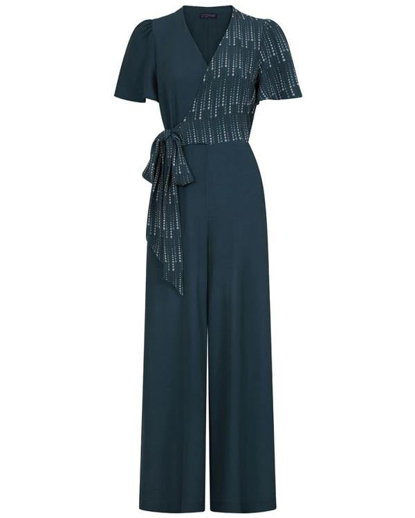 HotSquash Overwrap Print Jumpsuit