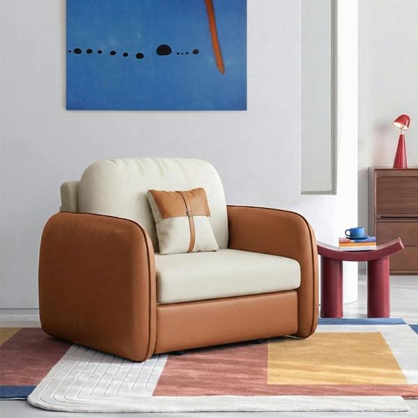 Weilai Concept Caio Single Sofa Bed, Leathaire