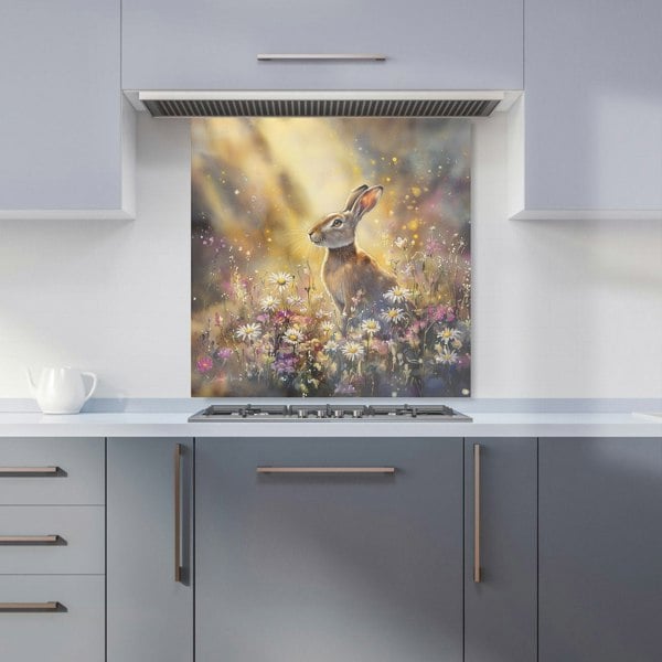 Warren Reed Hare in Meadow Glass Kitchen Splashback - 00013