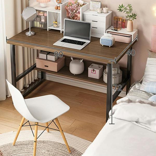 Havendro Home Office Computer Desk with Bookshelf Study Writing Workstation