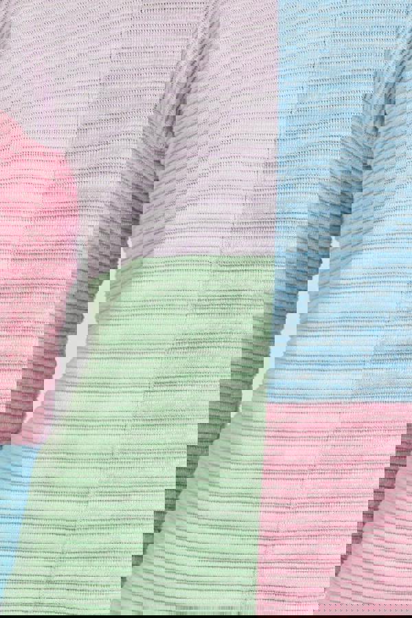 Mudflower Pastel Colour Block Twist Yarn Knitted Jumper